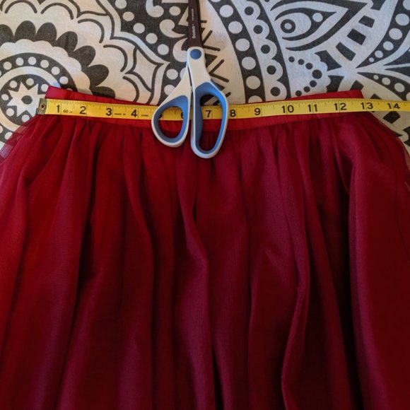 My Michelle Red Layered Tulle Skirt - Picture 5 of 8